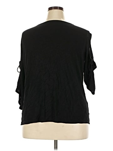 Green Envelope 3/4 Sleeve Top (view 2)