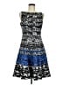 metaphor Graphic Blue Cocktail Dress Size 8 - photo 1