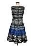 metaphor Graphic Blue Cocktail Dress Size 8 - photo 2