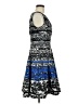 metaphor Graphic Blue Cocktail Dress Size 8 - photo 4