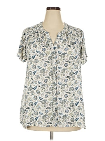 Rose + Olive Short Sleeve Blouse (view 1)