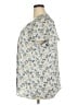 Rose + Olive 100% Polyester Paisley Ivory Short Sleeve Blouse Size 2X - photo 5