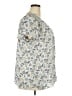 Rose + Olive 100% Polyester Paisley Ivory Short Sleeve Blouse Size 2X - photo 4