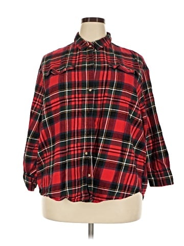 Old Navy 3/4 Sleeve Button-Down Shirt (view 1)