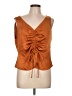 Lucy Paris 100% Polyester Orange Sleeveless Blouse Size L - photo 1