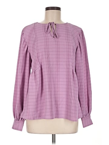 Nora Noh Long Sleeve Silk Top (view 1)
