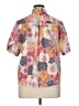 Unbranded 100% Polyester Floral Pink Short Sleeve Blouse Size XL - photo 2
