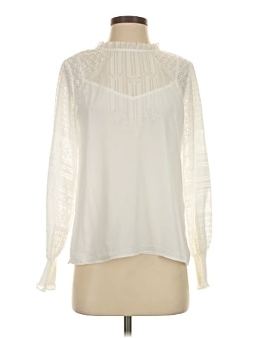 White House Black Market Long Sleeve Blouse (view 1)