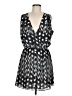 Parker 100% Polyester Chevron-herringbone Black Casual Dress Size M - photo 1