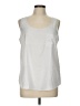 Faded Glory 100% Polyester White Sleeveless Top Size L - photo 1