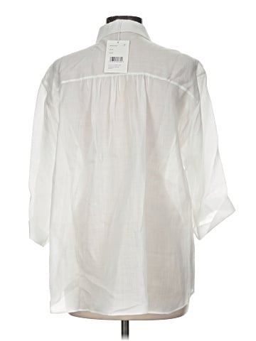 Lafayette 148 New York 3/4 Sleeve Button-Down Shirt (view 2)