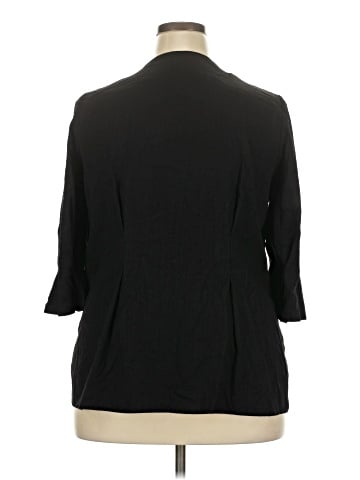 ELOQUII 3/4 Sleeve Button-Down Shirt (view 2)