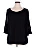 Roz & Ali Black 3/4 Sleeve Top Size 2X - photo 1