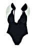 Ancora Solid Black One Piece Swimsuit Size XL - photo 2