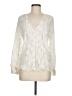 Vince. Ivory Long Sleeve Silk Top Size M - photo 1