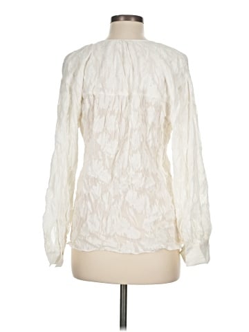 Vince. Long Sleeve Silk Top (view 2)