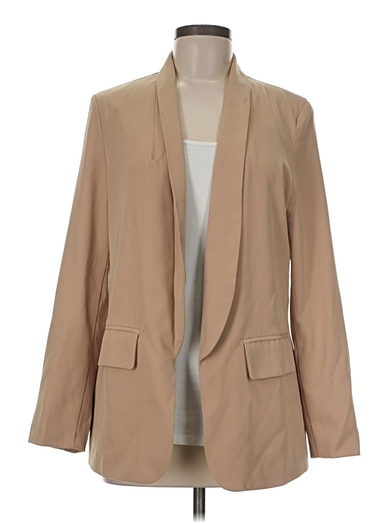 Pre-owned Assorted Brands Blazer Jacket In Tan