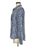 Juicy Couture 100% Polyester Print Blue Long Sleeve Blouse Size M - photo 5