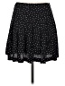 Gap 100% Rayon Polka Dots Black Casual Skirt Size 8 - photo 2