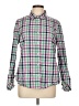 IZOD Checkered-gingham Green Long Sleeve Button-Down Shirt Size L - photo 1