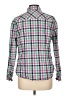 IZOD Checkered-gingham Green Long Sleeve Button-Down Shirt Size L - photo 2