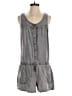 Tractr 100% Tencel Checkered-gingham Gray Romper Size S - photo 1