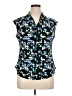 Apt. 9 Teal Black Sleeveless Blouse Size XL - photo 1