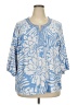 Rebecca Malone Blue 3/4 Sleeve Blouse Size 3X - photo 1