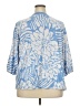 Rebecca Malone Blue 3/4 Sleeve Blouse Size 3X - photo 2