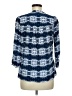 Amour Vert 100% Silk Blue 3/4 Sleeve Silk Top Size M - photo 2
