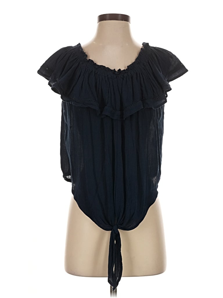 Pre-owned Dex Sleeveless Blouse In Black