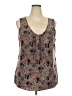 Gap 100% Polyester Gray Sleeveless Blouse Size XXL - photo 1