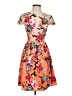 Mary Katrantzou 100% Polyester Floral Orange Pink Cocktail Dress Size 2 - photo 1