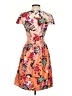 Mary Katrantzou 100% Polyester Floral Orange Pink Cocktail Dress Size 2 - photo 2