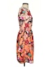 Mary Katrantzou 100% Polyester Floral Orange Pink Cocktail Dress Size 2 - photo 4