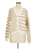 Blue Rain Checkered-gingham Ivory Cardigan Size M - photo 1