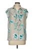 Calvin Klein 100% Polyester Teal Sleeveless Blouse Size L - photo 1