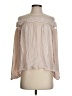 Express 100% Polyester Tan Long Sleeve Blouse Size S - photo 1