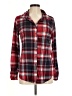 Bobbie Brooks Plaid Red Long Sleeve Button-Down Shirt Size M - photo 1