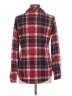 Bobbie Brooks Plaid Red Long Sleeve Button-Down Shirt Size M - photo 2