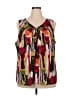 Cj Banks 100% Polyester Red Sleeveless Blouse Size 2X - photo 1