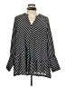 Lane Bryant Stripes Black 3/4 Sleeve Blouse Size 22 - photo 1