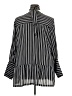Lane Bryant Stripes Black 3/4 Sleeve Blouse Size 22 - photo 2