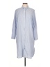 PureDKNY Blue 3/4 Sleeve Button-Down Shirt Size L - photo 1