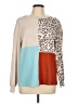Unbranded 100% Polyester Color Block Tan Pullover Sweater Size L - photo 1