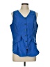 Shein 100% Polyester Blue Sleeveless Blouse Size 12 - photo 1