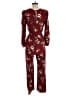 Xhilaration Print Burgundy Jumpsuit Size S - photo 2