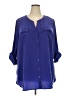 Lane Bryant 100% Polyester Blue 3/4 Sleeve Blouse Size 26 - 28 Plus - photo 1