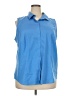 Talbots Blue Sleeveless Button-Down Shirt Size 18 - photo 1