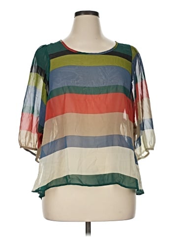 Bobeau 3/4 Sleeve Blouse (view 1)